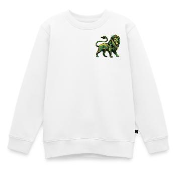 Lion Roots Reggae - Kinder Premium Organic Sweatshirt - Weiß - Vorne - AI Model Kid Male (0cm)