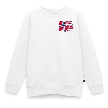 Norwegen  - Kinder Premium Organic Sweatshirt - Weiß - Vorne - AI Model Kid Male (0cm)
