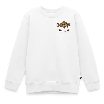 Karpfen - Kinder Premium Organic Sweatshirt - Weiß - Vorne - AI Model Kid Male (0cm)