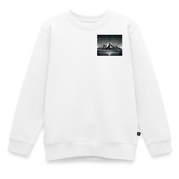Montagnes - Sweat Premium enfant bio - blanc - Devant - AI Model Kid Male (0cm)
