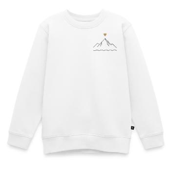 L’amour de la montagne - Sweat Premium enfant bio - blanc - Devant - AI Model Kid Male (0cm)