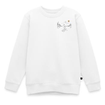 Pagaie debout sur le lac - Sweat Premium enfant bio - blanc - Devant - AI Model Kid Male (0cm)