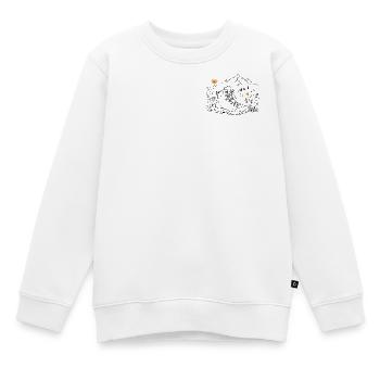 Wanderstiefel am Bergpfad - Kinder Premium Organic Sweatshirt - Weiß - Vorne - AI Model Kid Male (0cm)