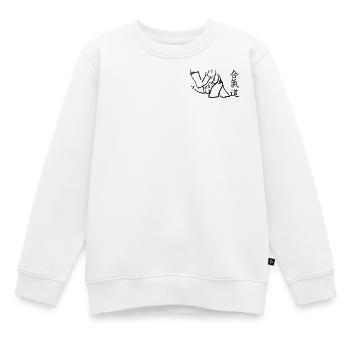 aikido - Sweat Premium enfant bio - blanc - Devant - AI Model Kid Male (0cm)