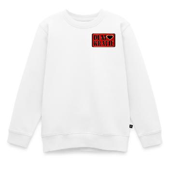 DEMOKRATIE HALTUNG WÄHLEN - Kinder Premium Organic Sweatshirt - Weiß - Vorne - AI Model Kid Male (0cm)