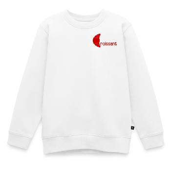 Croissant - Kinder Premium Organic Sweatshirt - Weiß - Vorne - AI Model Kid Male (0cm)