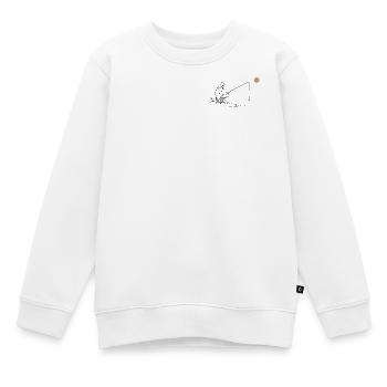 Pêche sur le lac - Sweat Premium enfant bio - blanc - Devant - AI Model Kid Male (0cm)