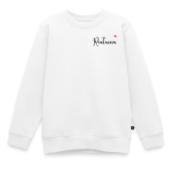 Rentnerin Rente Herz - Kinder Premium Organic Sweatshirt - Weiß - Vorne - AI Model Kid Male (0cm)