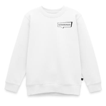 Sprechblase Glückwunsch - Kinder Premium Organic Sweatshirt - Weiß - Vorne - AI Model Kid Male (0cm)