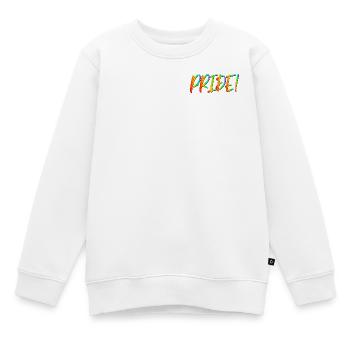 SCHRIFTZUG PRIDE - LGBTQ COMMUNITY - Kinder Premium Organic Sweatshirt - Weiß - Vorne - AI Model Kid Male (0cm)