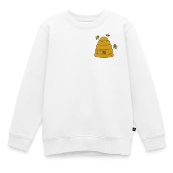 Bienen Bienen Bienen Honig - Kinder Premium Organic Sweatshirt - Weiß - Vorne - AI Model Kid Male (0cm)