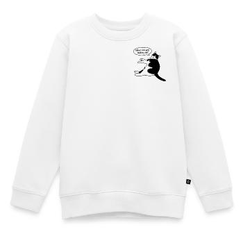 Qu’est-ce que tu regardes ? - Sweat Premium enfant bio - blanc - Devant - AI Model Kid Male (0cm)