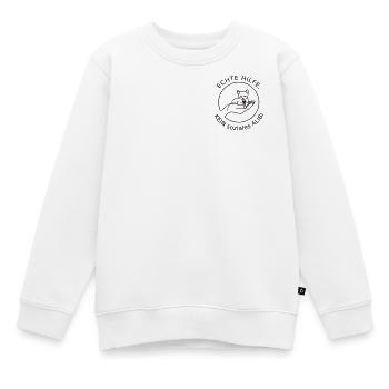 Echte Hilfe - Kinder Premium Organic Sweatshirt - Weiß - Vorne - AI Model Kid Male (0cm)