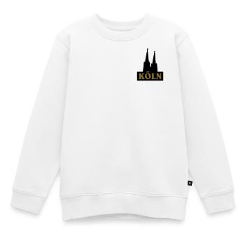 Köln Logo mit dem Kölner Dom - Kinder Premium Organic Sweatshirt - Weiß - Vorne - AI Model Kid Male (0cm)