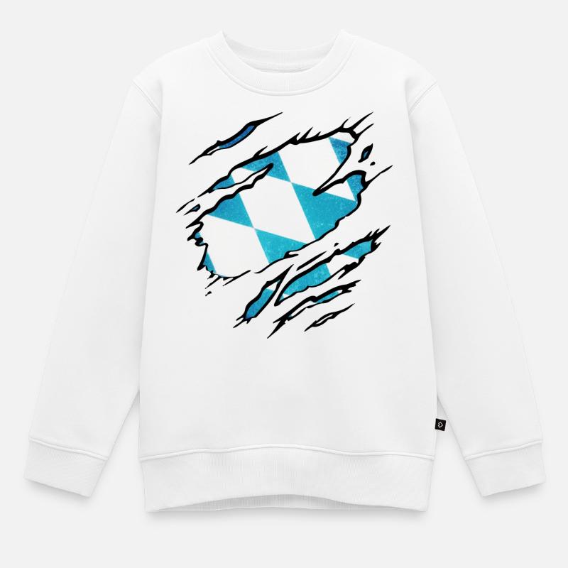 Bayern - Kinder Premium Organic Sweatshirt - Weiß
