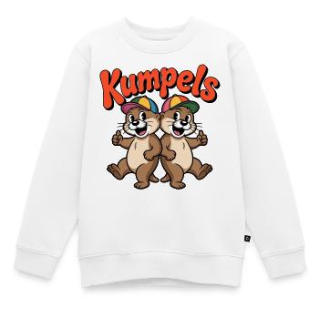 Dessin animé Double Loutre des Compagnons - Sweat Premium enfant bio - blanc - Devant - AI Model Kid Male (0cm)