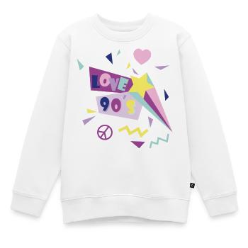 love_90s - Sweat Premium enfant bio - blanc - Devant - AI Model Kid Male (0cm)
