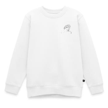 Mittelfinger Girl Line Art Provokantes Statement - Kinder Premium Organic Sweatshirt - Weiß - Vorne - AI Model Kid Male (0cm)