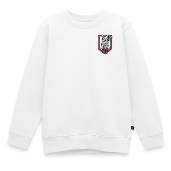Official 92nd Infantry Regiment Badge 2025 - Kids Premium Organic Sweatshirt - white - Front - AI Model Kid Male (0cm)