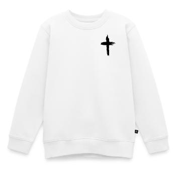 Christen Kreuz - Kinder Premium Organic Sweatshirt - Weiß - Vorne - AI Model Kid Male (0cm)