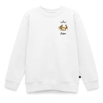 Schachbrett im Café - Kinder Premium Organic Sweatshirt - Weiß - Vorne - AI Model Kid Male (0cm)