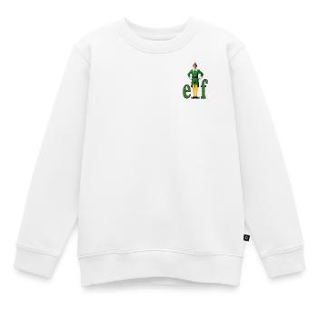 Buddy The Elf – ELF Motif With Buddy - Kids Premium Organic Sweatshirt - white - Front - AI Model Kid Male (0cm)