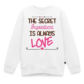 Geheime Zutat Liebe - Kinder Premium Organic Sweatshirt - Weiß - Vorne - AI Model Kid Male (0cm)
