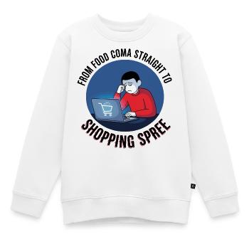 Black Friday Shopping Spree - Kinder Premium Organic Sweatshirt - Weiß - Vorne - AI Model Kid Male (0cm)
