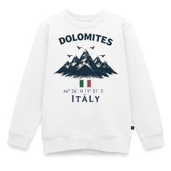 Berge Dolomiten Italien Design - Kinder Premium Organic Sweatshirt - Weiß - Vorne - AI Model Kid Male (0cm)