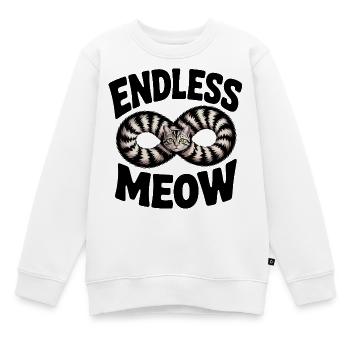 Endless Meow Cat - Kids Premium Organic Sweatshirt - white - Front - AI Model Kid Male (0cm)