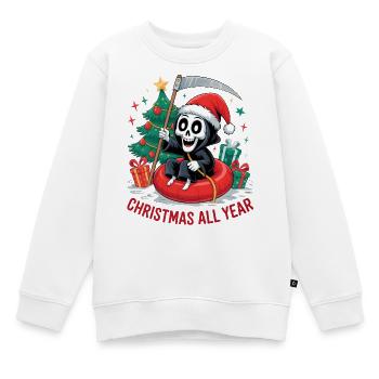 Grim Reaper Weihnachten - Kinder Premium Organic Sweatshirt - Weiß - Vorne - AI Model Kid Male (0cm)