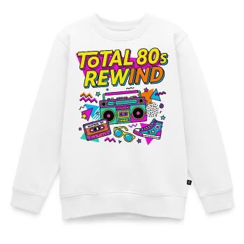 Total 80s Rewind - Kinder Premium Organic Sweatshirt - Weiß - Vorne - AI Model Kid Male (0cm)