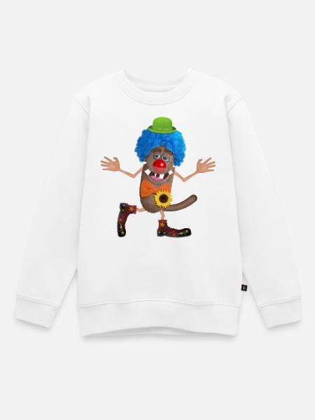 Was für ein Clown dieser Foufou ist! 🤡 - Kinder Premium Organic Sweatshirt - Weiß