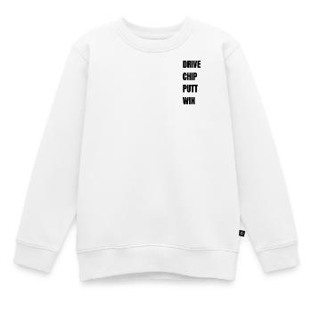 Golf Drive Chip Putt Win - Kinder Premium Organic Sweatshirt - Weiß - Vorne - AI Model Kid Male (0cm)