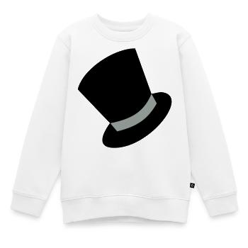 zylinder - Kinder Premium Organic Sweatshirt - Weiß - Vorne - AI Model Kid Male (0cm)