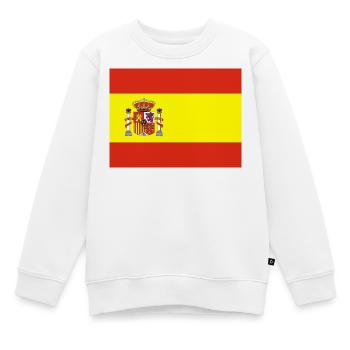Spanische Flagge - Kinder Premium Organic Sweatshirt - Weiß - Vorne - AI Model Kid Male (0cm)