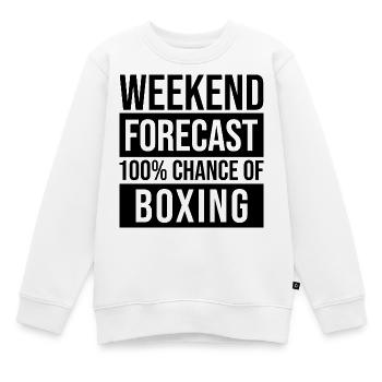 Boxen Boxen Boxen - Kinder Premium Organic Sweatshirt - Weiß - Vorne - AI Model Kid Male (0cm)
