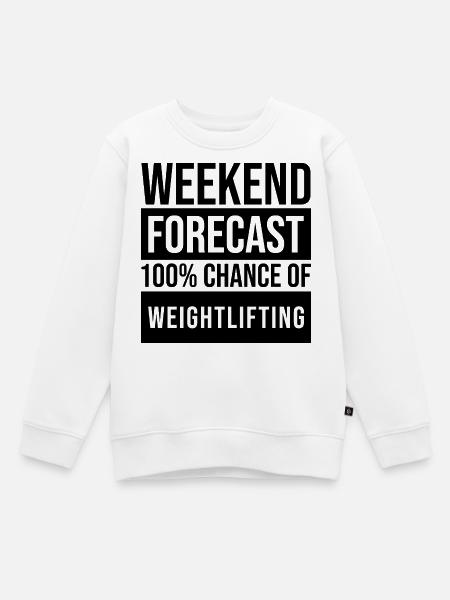 Gewichte, Gewichte, Gewichte - Kinder Premium Organic Sweatshirt - Weiß