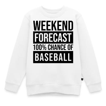 Baseball Baseball Baseball - Kinder Premium Organic Sweatshirt - Weiß - Vorne - AI Model Kid Male (0cm)