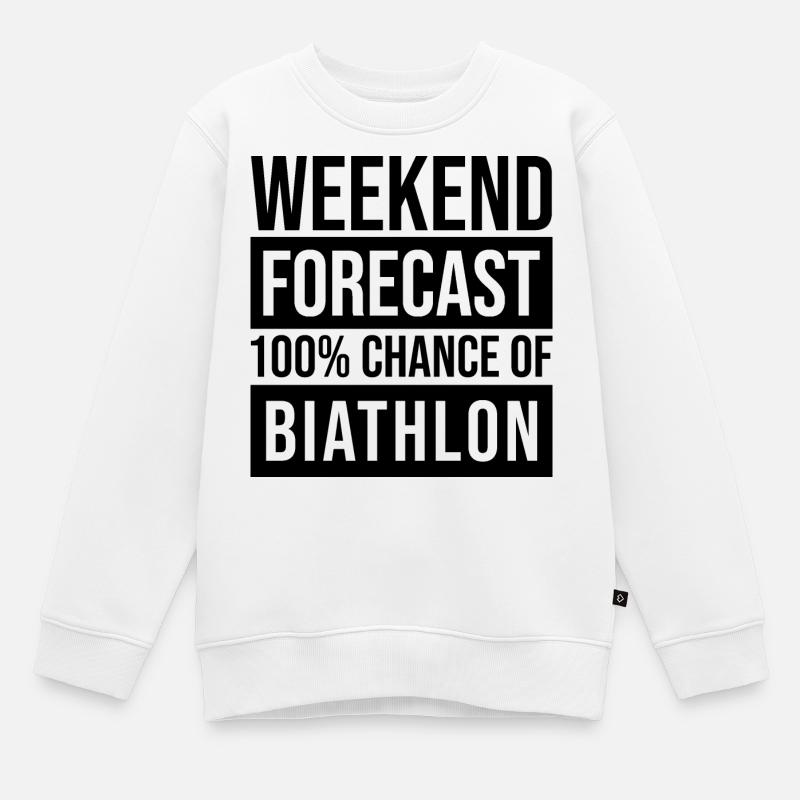 Biathlon - Kinder Premium Organic Sweatshirt - Weiß