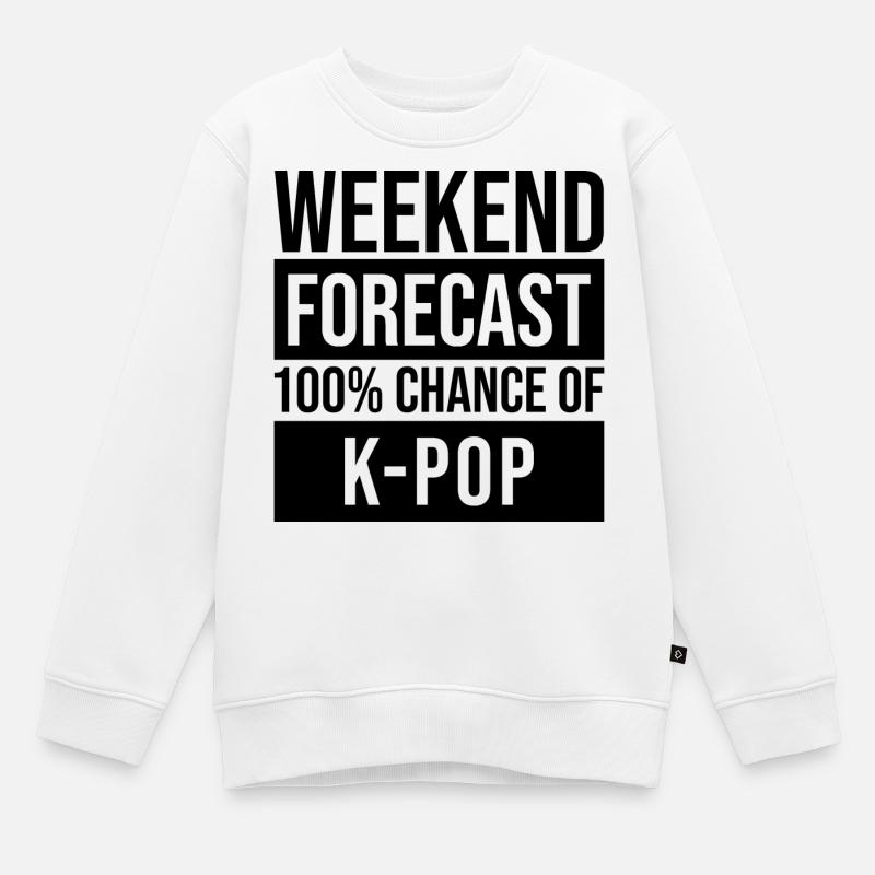 k pop - Kinder Premium Organic Sweatshirt - Weiß