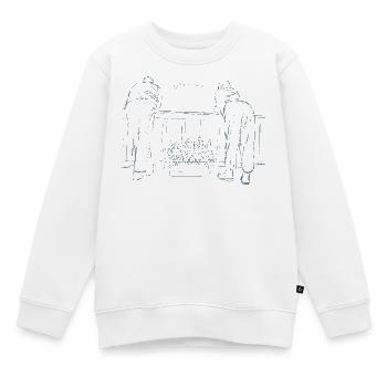 Mann und Frau offline - Kinder Premium Organic Sweatshirt - Weiß - Vorne - AI Model Kid Male (0cm)