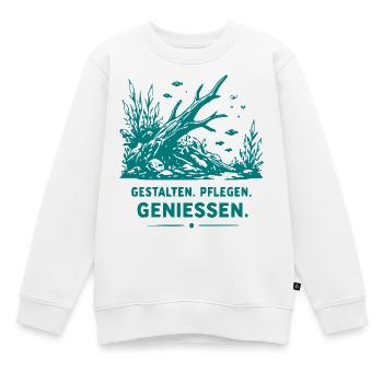 Unterwasserkunst: Gestalten und Genießen - Kinder Premium Organic Sweatshirt - Weiß - Vorne - AI Model Kid Male (0cm)