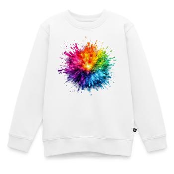 digitale_explosion - Kids Premium Organic Sweatshirt - white - Front - AI Model Kid Male (0cm)