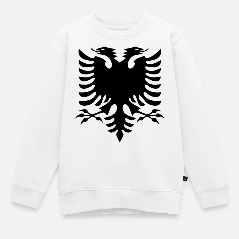 Drapeau de l’Albanie - Sweat Premium enfant bio - blanc