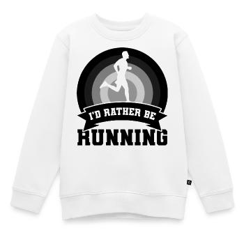 Lustiger Läufer Witz - Kinder Premium Organic Sweatshirt - Weiß - Vorne - AI Model Kid Male (0cm)