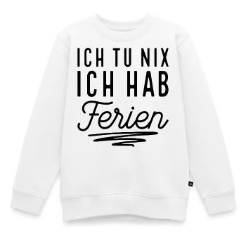 Endlich Ferien - Kinder Premium Organic Sweatshirt - Weiß - Vorne - AI Model Kid Male (0cm)