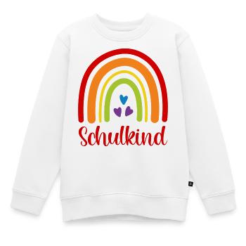 Schulkind Regenbogen Schulanfang Einschulung 2026 - Kinder Premium Organic Sweatshirt - Weiß - Vorne - AI Model Kid Male (0cm)