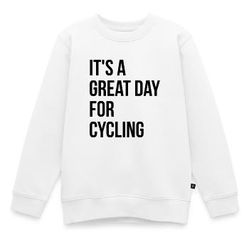 Radfahren, Radfahren, Radfahren - Kinder Premium Organic Sweatshirt - Weiß - Vorne - AI Model Kid Male (0cm)