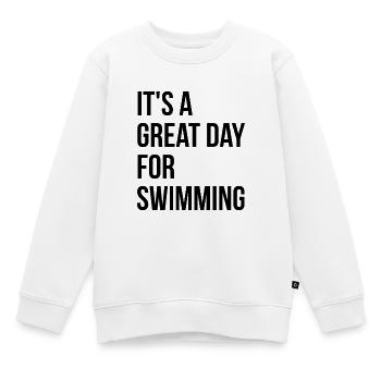 Schwimmen, schwimmen, schwimmen, schwimmen - Kinder Premium Organic Sweatshirt - Weiß - Vorne - AI Model Kid Male (0cm)